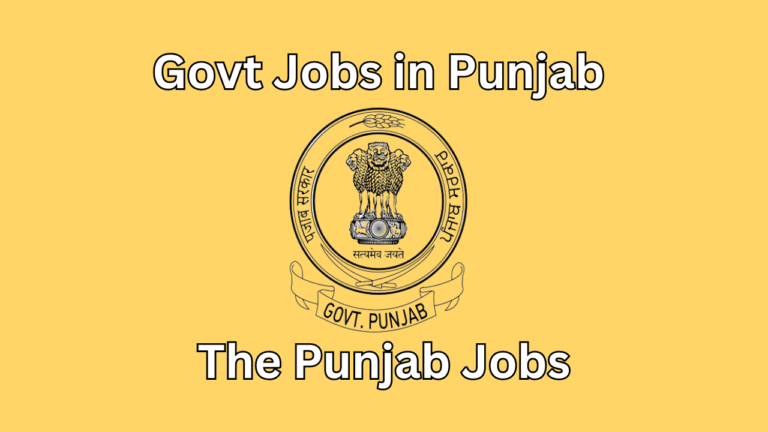 Punjab Govt Jobs 2024 Apply Online