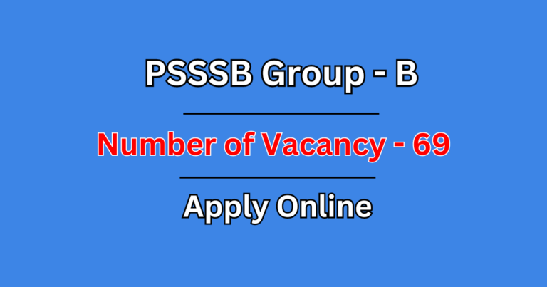 PSSSB Recruitment 2024