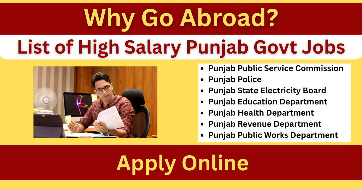 High Salary Punjab Govt Jobs