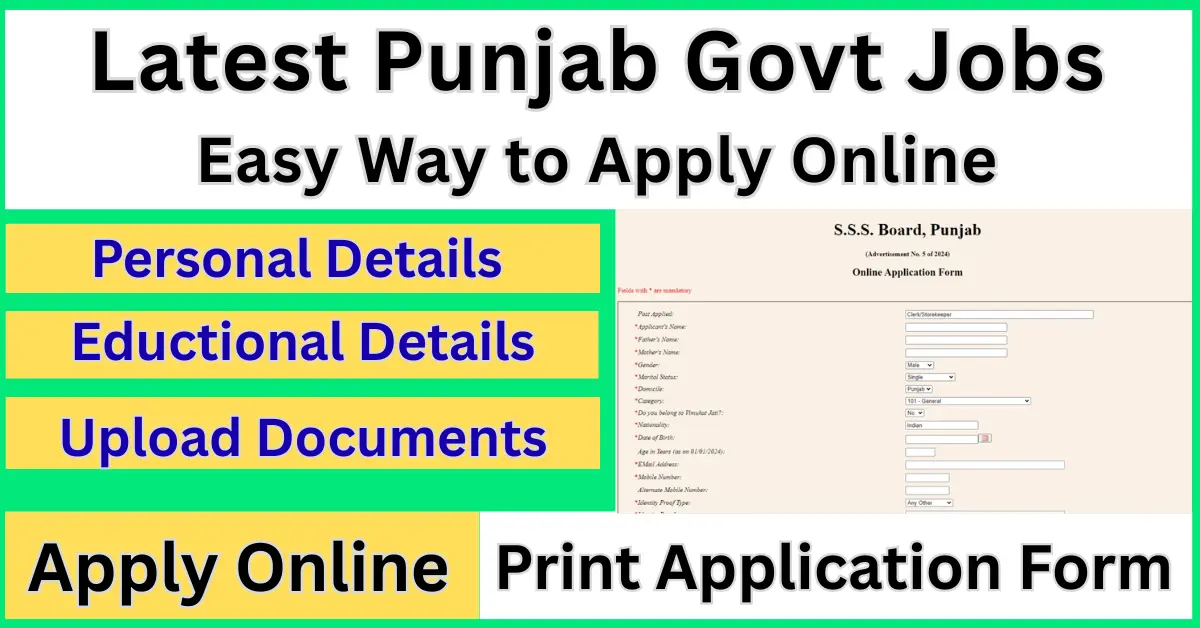 Latest Punjab Govt Jobs