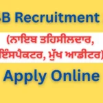 PSSSB Recruitment 2025