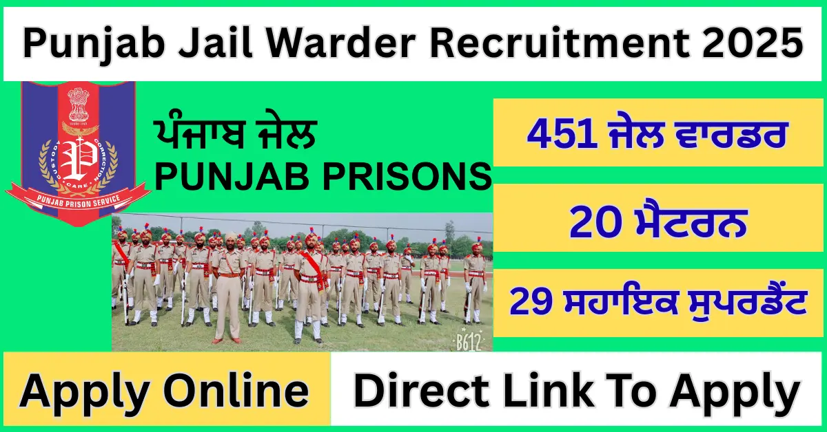 Punjab Jail Warder Recruitment 2025