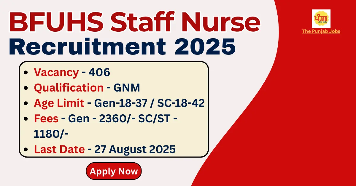 BFUHS Staff Nurse Recruitment 2025