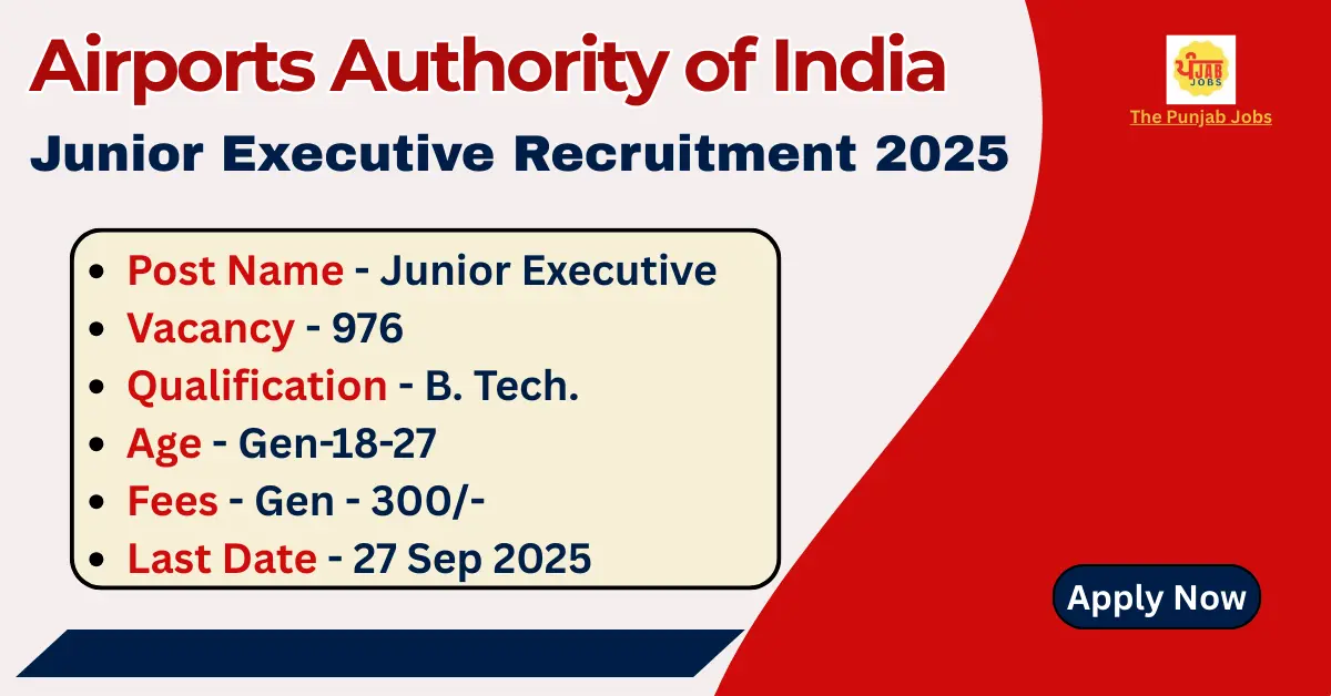 Junior Executive Recruitment 2025
