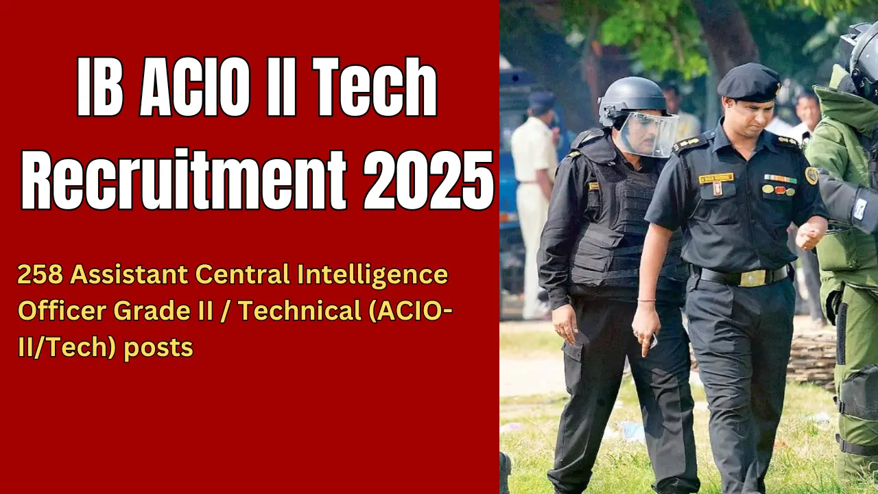 IB ACIO II Tech Recruitment 2025