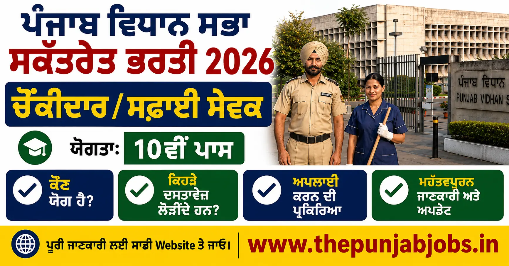 Punjab Vidhan Sabha Group D Recruitment 2026
